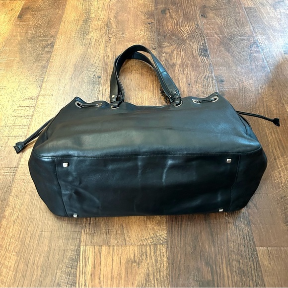 SALVATORE FERRAGAMO black leather tote, made in Italy - Picture 4 of 15